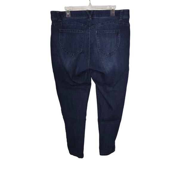 Democracy AB TECHNOLOGY Jeans Women SZ 14W Black Stretch Comfort Waistband - Picture 5 of 6